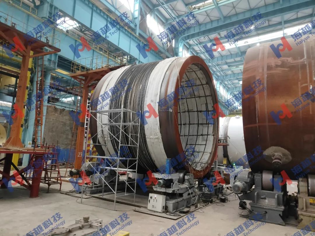 直徑6300mm，壁厚342+7.5mm，中間消應(yīng)力660±10℃