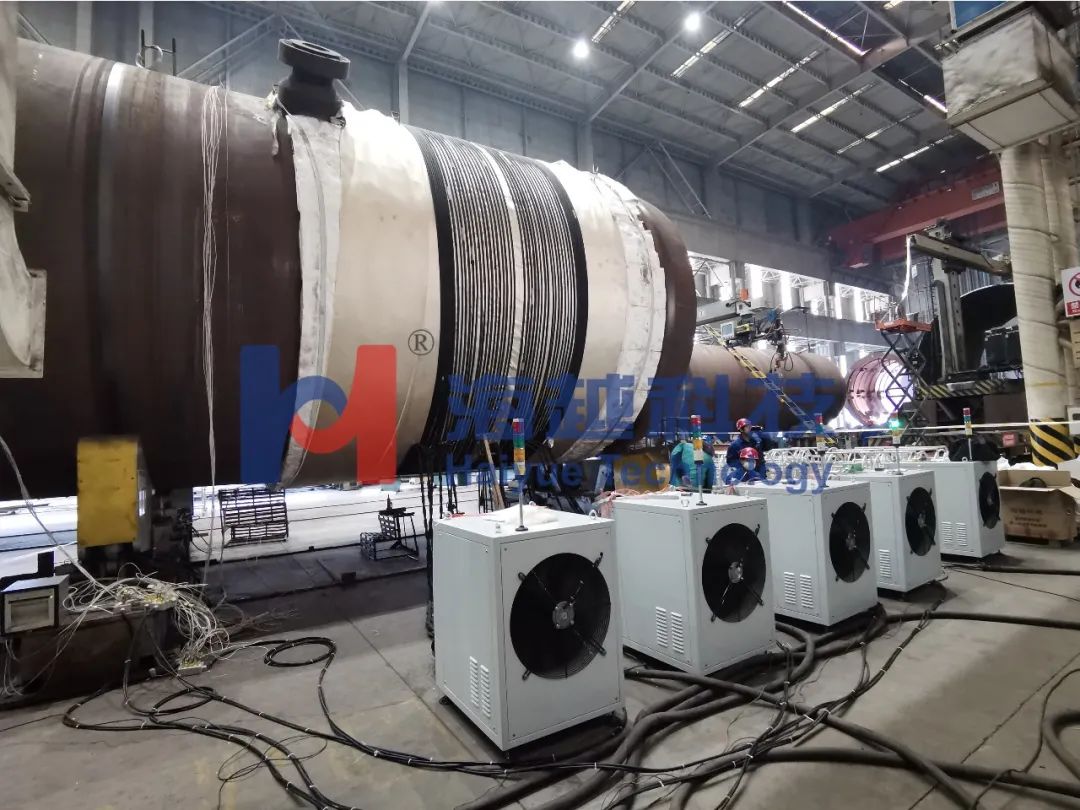 內(nèi)徑4000mm，壁厚288mm，熱處理溫度705±14℃（多臺大功率電源同頻同步運(yùn)行）